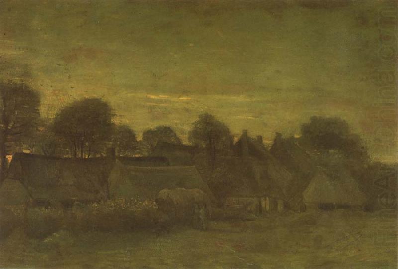 Vincent Van Gogh Village at Sunset (nn04) china oil painting image